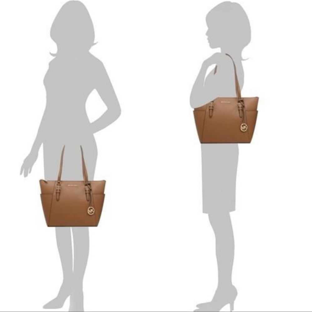 MICHAEL KORS Charlotte Large Leather Top-Zip Tote - Picture 5 of 16